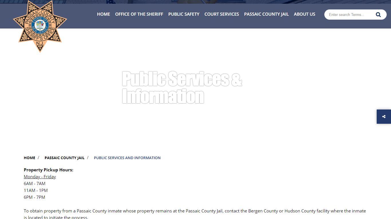 Passaic County Sheriff s Office